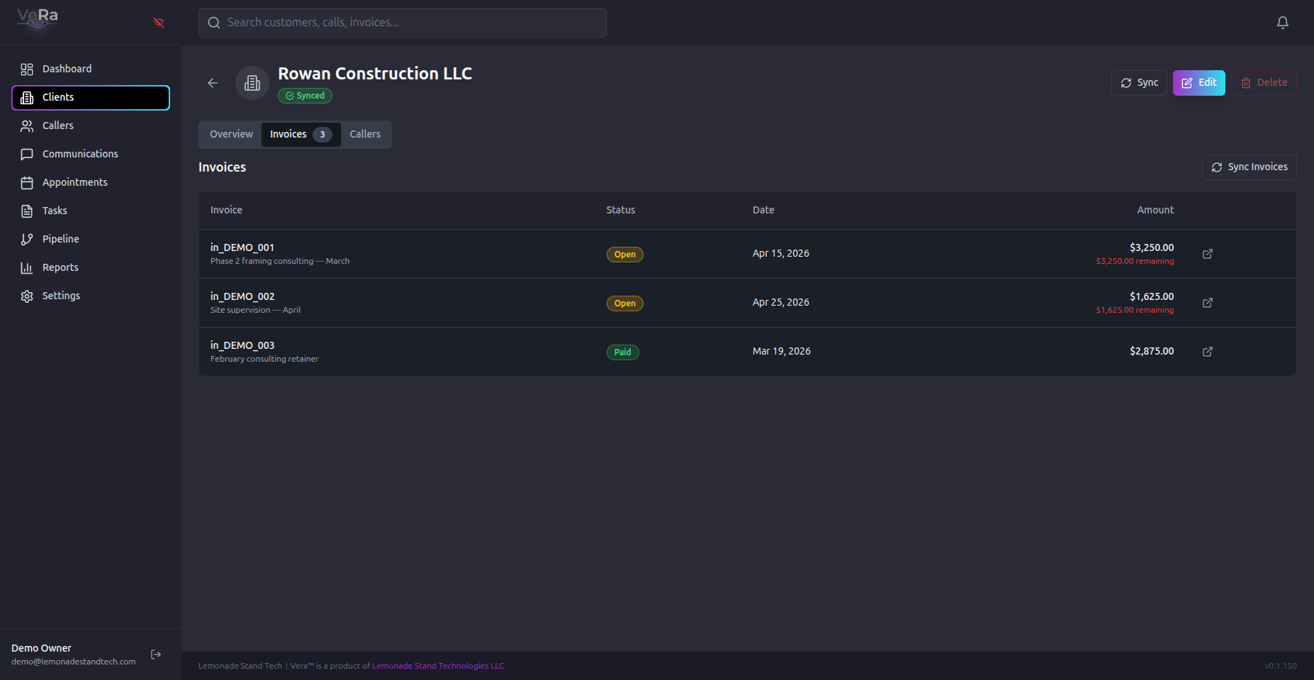 In-call billing view + permission settings